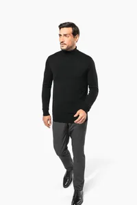 Men's roll-neck merino jumper
