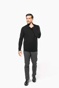 Men's roll-neck merino jumper