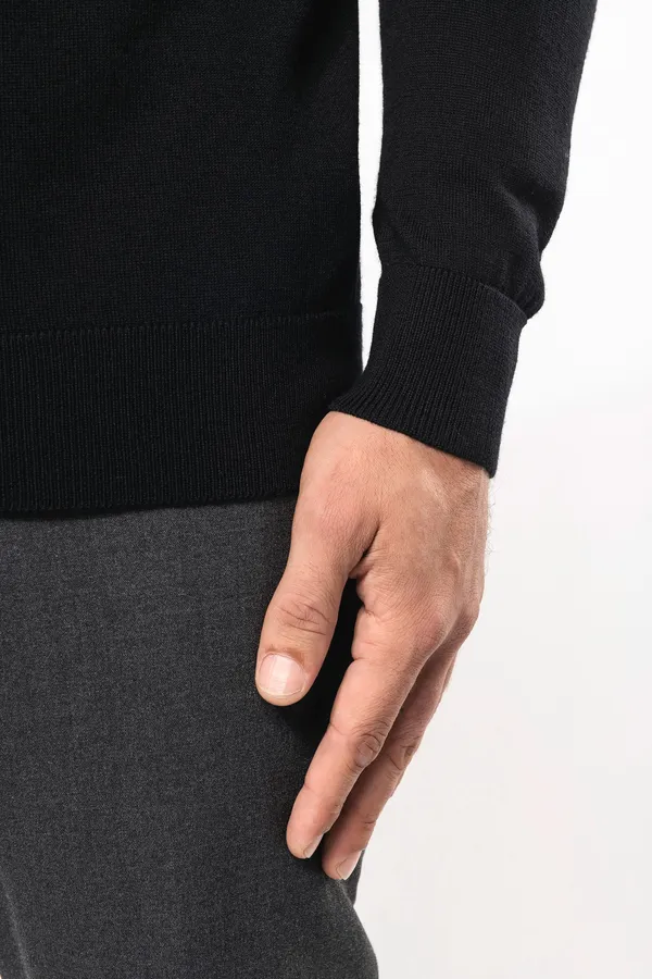 Men's roll-neck merino jumper