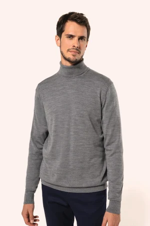 Merino-Herrenpullover mit Rollkragen
