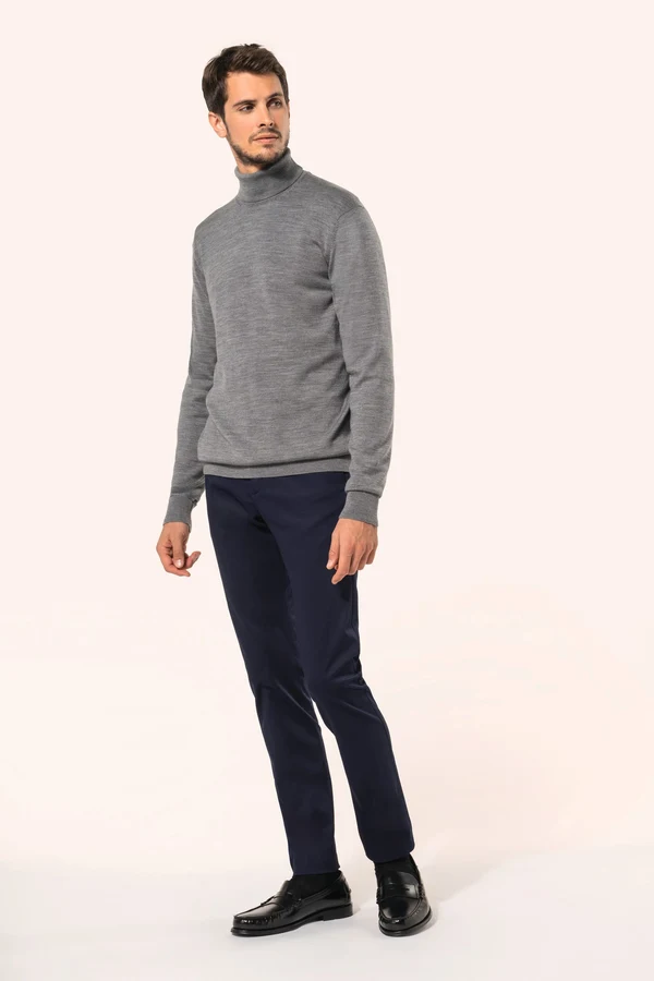 Merino-Herrenpullover mit Rollkragen