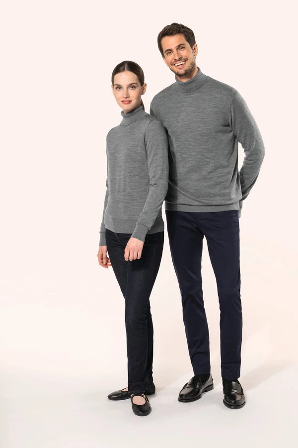 Merino-Herrenpullover mit Rollkragen