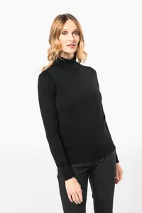 Ladies' roll-neck merino jumper