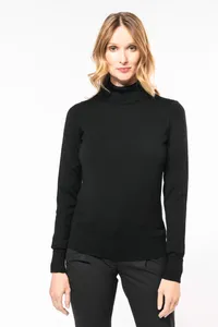 Ladies' roll-neck merino jumper