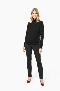 Ladies' roll-neck merino jumper