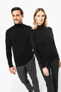 Ladies' roll-neck merino jumper