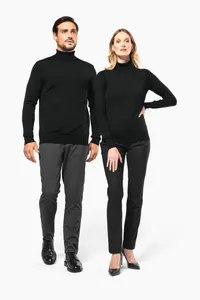 Ladies' roll-neck merino jumper