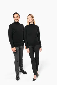 Ladies' roll-neck merino jumper