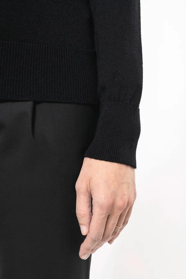 Ladies' roll-neck merino jumper