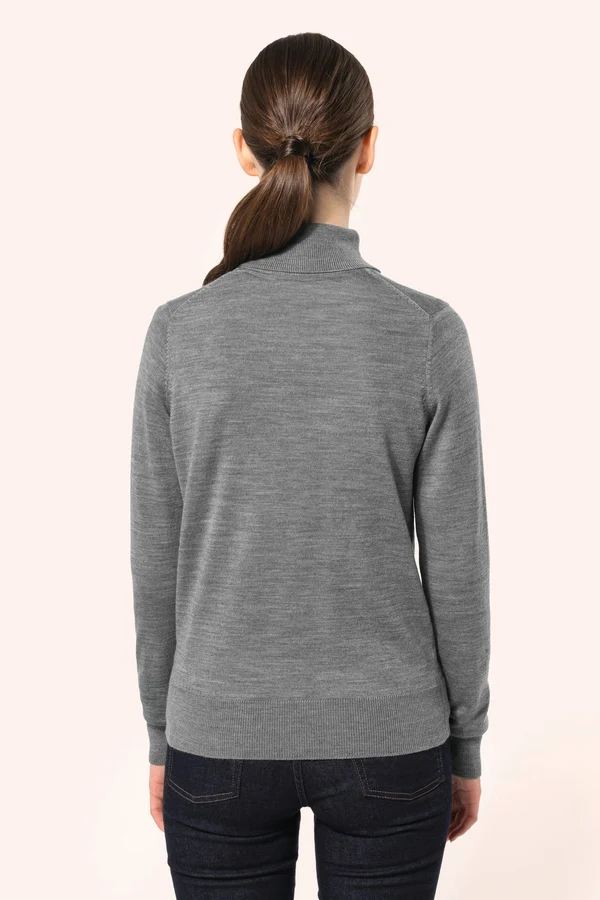 Merino-Damenpullover mit Rollkragen