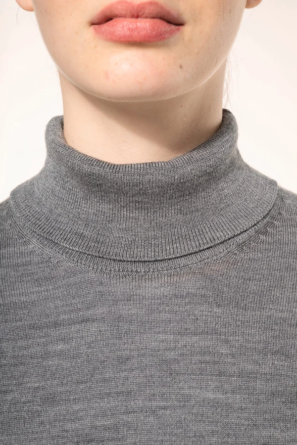Merino-Damenpullover mit Rollkragen