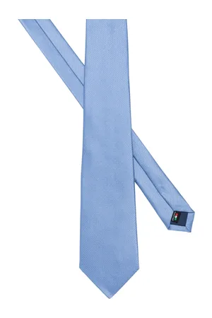 Jacquard-Herrenkrawatte aus Seide Alaskan Blue