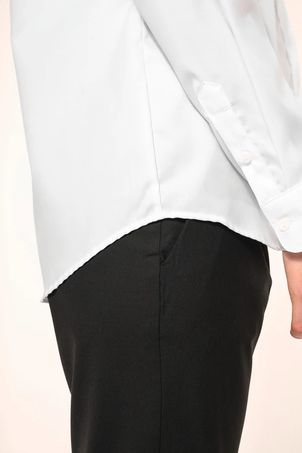 Twill-Damenhemd mit langen Ärmeln