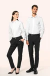 Twill-Damenhemd mit langen Ärmeln