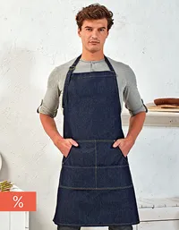 Jeans Stitch Denim Bib Apron