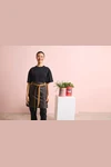 Division - Waxed look denim waist apron