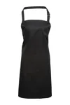 Colours Bib Apron With Pocket Black