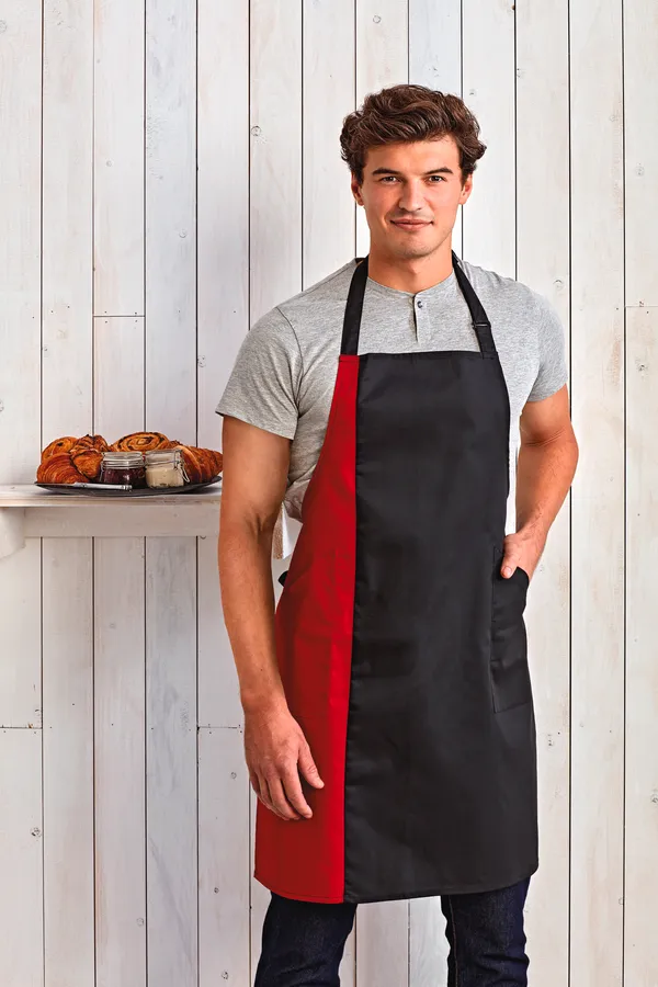 Contrast Bib Apron