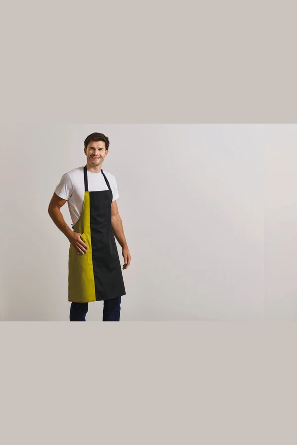 Contrast Bib Apron