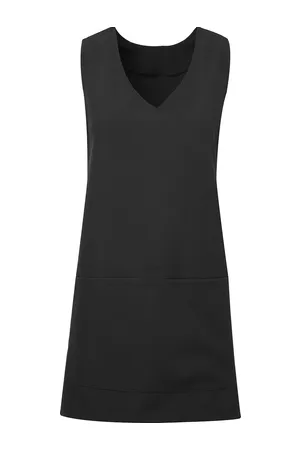 Wrap around tunic apron Black