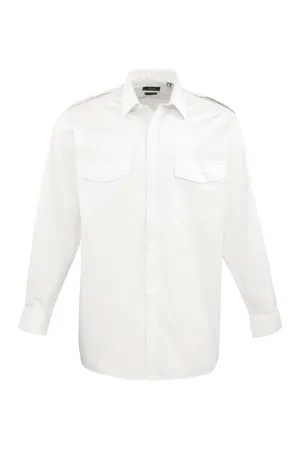 Pilot Long Sleeved Shirt White
