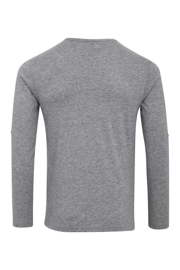 Long John - Men's roll sleeve T-shirt Grey Marl