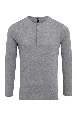 Long John - Men's roll sleeve T-shirt Grey Marl