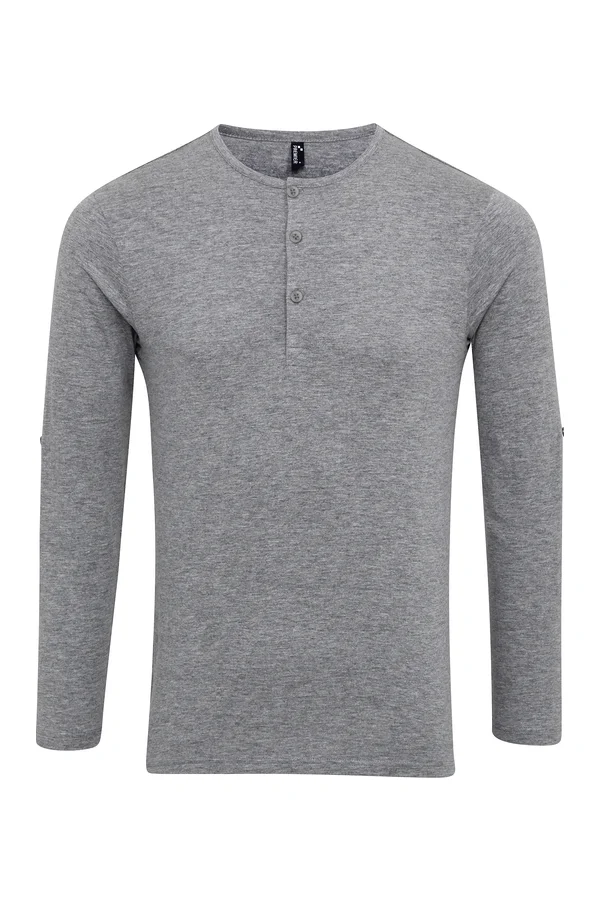Long John - Men's roll sleeve T-shirt Grey Marl