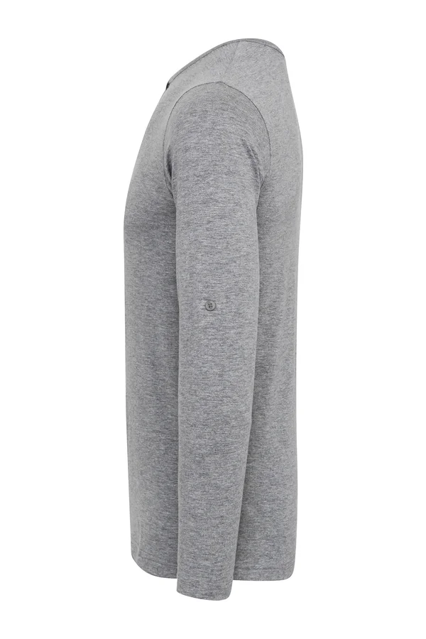 Long John - Men's roll sleeve T-shirt Grey Marl