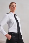 Damen-Langarm-Pilotenbluse White