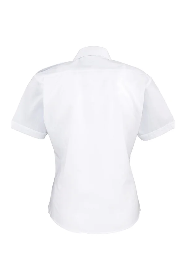 Ladies' Short-Sleeved Pilot Shirt White