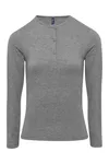 Long John - Women's roll sleeve T-shirt Grey Marl