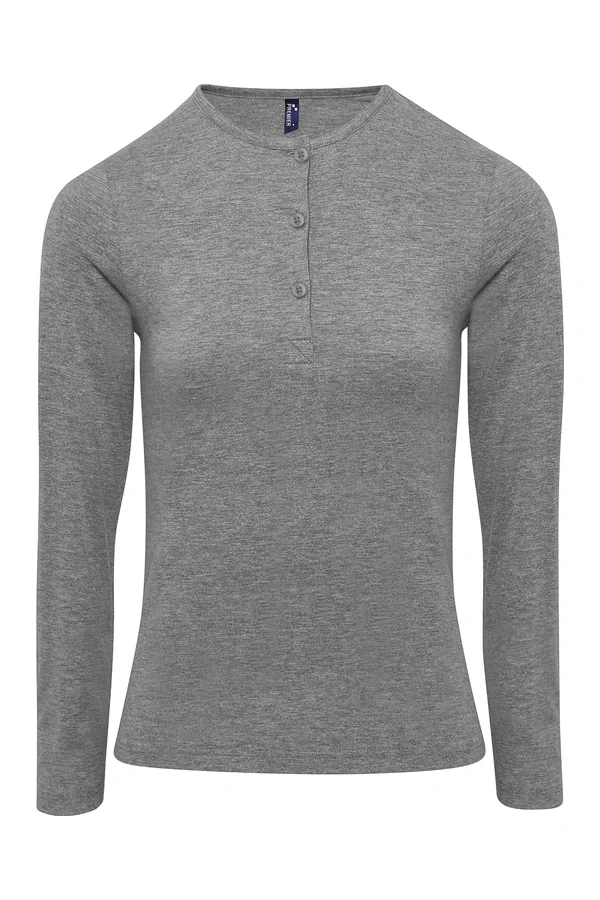 Long John - Women's roll sleeve T-shirt Grey Marl
