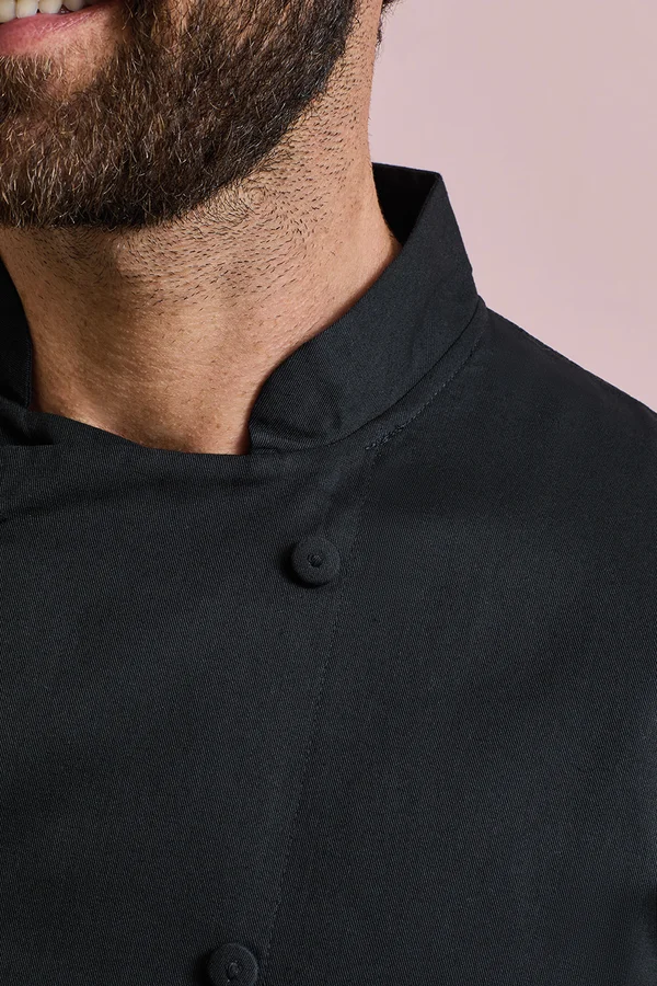 Kurzärmlige Coolchecker®-Kochjacke Black