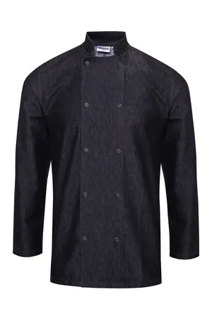 Denim chef's jacket Black Denim