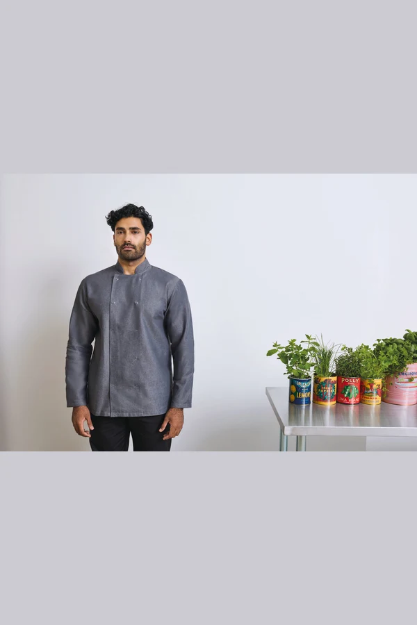 Denim chef's jacket