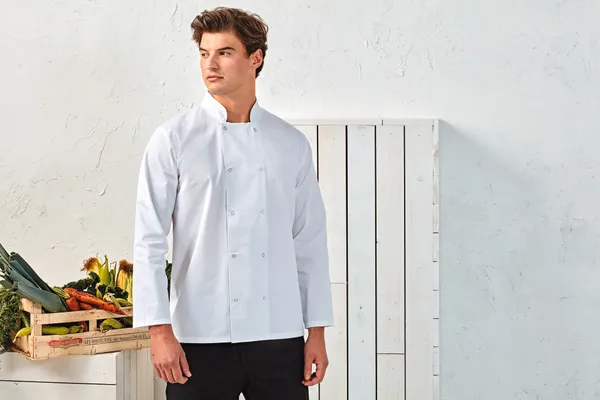 Long Sleeve Press Stud Chef's Jacket