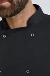 Long Sleeve Press Stud Chef's Jacket Black