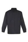 Long Sleeve Press Stud Chef's Jacket Black