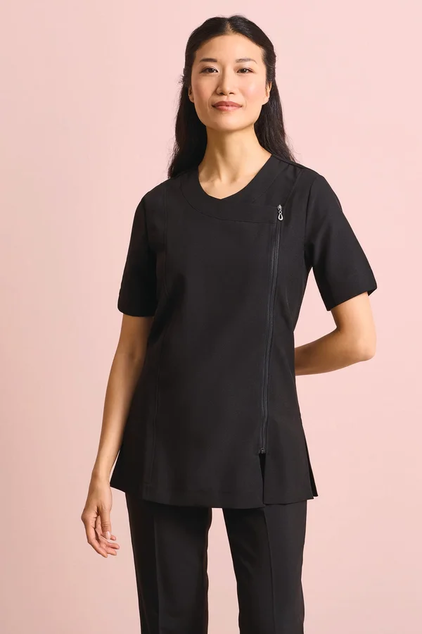 'camellia' Beauty & Spa Tunic Black / Black