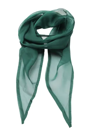 Ladies Chiffon Scarf Bottle Green
