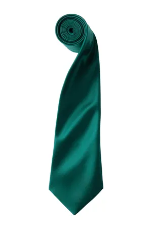 colours' Satin Tie Bottle Green