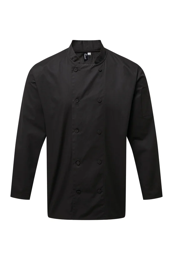 Langärmelige Kochjacke Coolchecker® Black