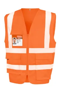 Zipped safety vest