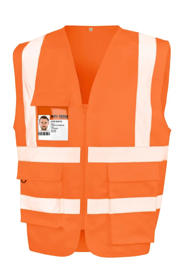 Zipped safety vest