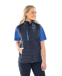 Black compass padded soft shell gilet