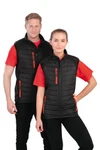 Black compass padded soft shell gilet