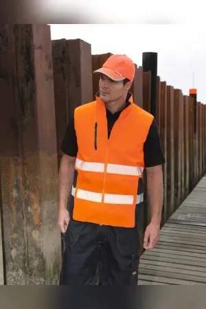 Reversible soft padded safety gilet