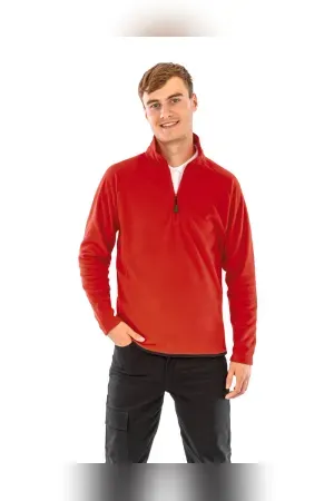 Recycled microfleece zipped neck