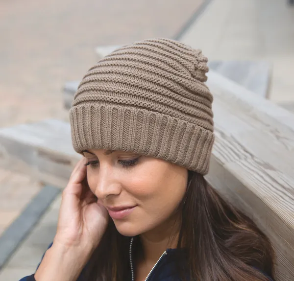 Braided knit hat